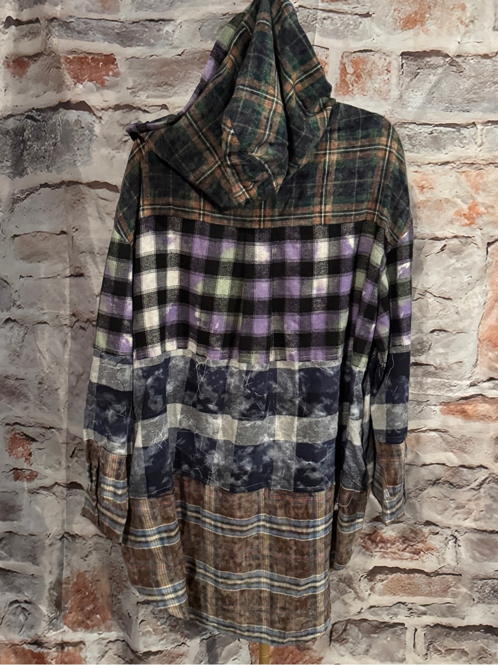 Blue Velvet - Plaid Block Hoodie - Purple Plaid - XL - NWOT - Picture 7 of 11